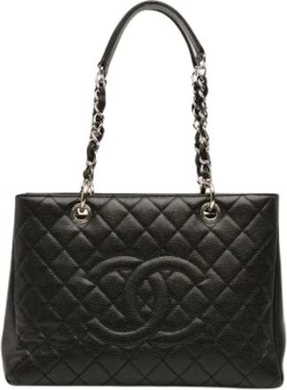 Chanel Pre-owned Grand Shopping Tote - Dames - Pre-owned - Zwart - Maat: ONE Size Leer