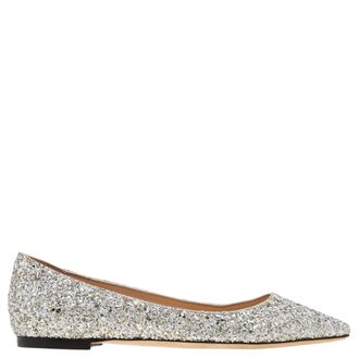 Jimmy Choo London Romy Coarse Glitter Flats