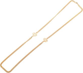 Dior 1980-1990s schakelhalsketting met logo - Goud