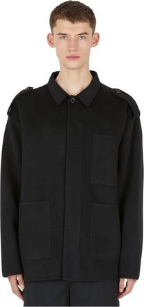 Acne Studios Wollen Klassieke Jas Knoopsluiting - Heren - Zomerjassen - Zwart - XL - Wol - Jassen