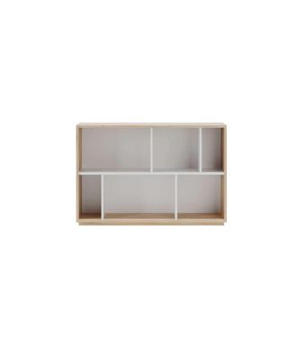 HERDASA Herdasa - Estanter&iacute;a 2 Alturas Modelo 547 Acabado Roble Claro/blanco. 80cm(alto), 119cm(ancho), 32cm(fondo)