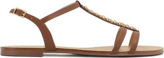 Kazar Bruine ketting sandalen - Dames - Sandalen - Bruin - 36 EU - Leer - Schoenen