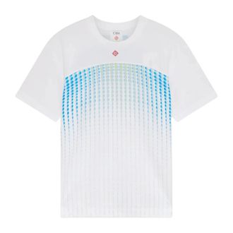 Casablanca Tennis Tech T-shirt met korte mouwen - Heren - T-shirts - Wit - L - Polyester - Tops