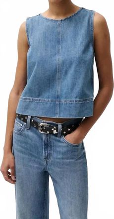 Pistola Denim Rue Pop Over Swing Shirt In Sail Away