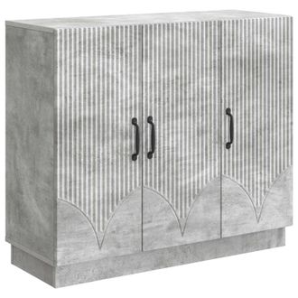 vidaXL Aparador Gris Hormig&oacute;n 89 X 34,5 X 77 Cm Madera De Ingenier&iacute;a Vidaxl