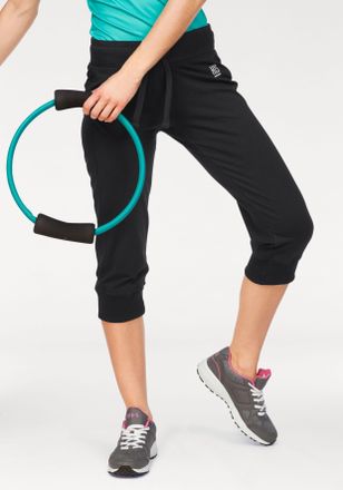 H.I.S 3/4-Sweathose H.I.S, Damen, Gr. 34, N-Gr, schwarz, Obermaterial: 95% Baumwolle, 5% Elasthan, unifarben, schmal 3/4-L&auml;nge, Hosen 3/4-Sweathose, Festes 