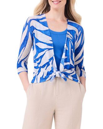 Nic+Zoe Nic+Zoe Meadow Mix 4-Way Linen-Blend Cardigan