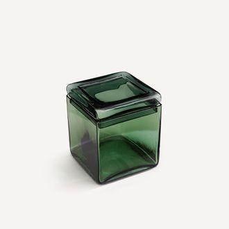 AM.PM Handgeblazen glazen doos, hoogte 14 cm, OROA