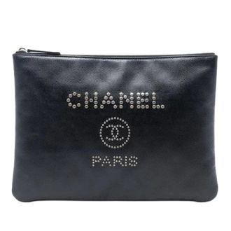 Chanel Pre-owned Clutches, female, Black, Size: ONE SIZE Pre-owned Vintage Clutch