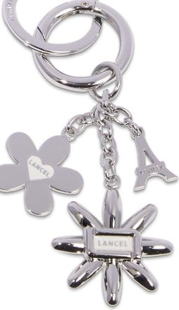 Lancel Champ de Mars logo-engraved keyring - women - Metal (Other)/Enamel - One Size - Silver