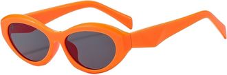 Generic Small Frame Mens Outdoor Sunglasses Shopping Commuter Womens Decorative Sun Glasses(Orange)