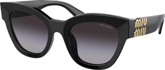 Miu Miu MU01YSF Asian Fit 1AB5D1 Womens Sunglasses Black Size 51