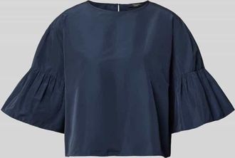 Max Mara Cropped Blusentop mit Baumwoll-Anteil Modell BREAK in Dunkelblau, Gr&ouml;&szlig;e 34