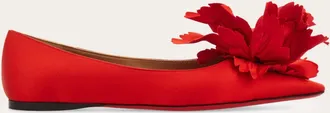 Ferragamo Donna Ballerina con fiore Rosso Taglia 36.5