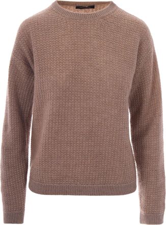 Fabiana Filippi Textured Knit Sweater with Lurex Thread and Ribbed Details