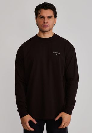 Siksilk Mens Brown Long Sleeve T-Shirt XXL