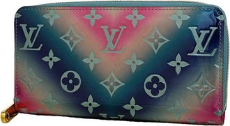 Louis Vuitton Blue Pink Long Wallet (Bi-Fold) (Pre-Owned)