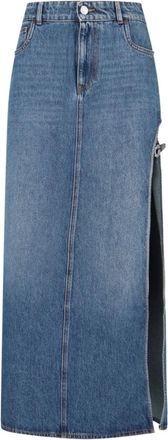 Coperni Midi Denim Skirt With Side Slit