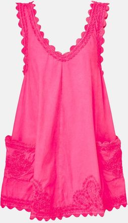 Juliet Dunn Abito corto in popeline di cotone