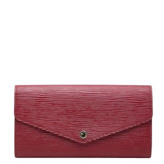 Louis Vuitton Fuchsia Pink Leather Long Wallet (Bi-Fold) (Pre-Owned)