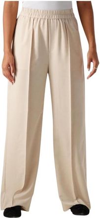 Inwear Pull-on broek Naxaiw-stijl - Dames - Wijde Broeken - Beige - M - Polyester - Broeken