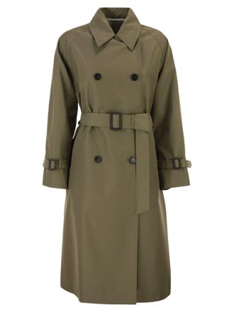 Max Mara Weekend Maxmara Wkdcanasta Reversible Trench Coat In Water Repellent Gabardine
