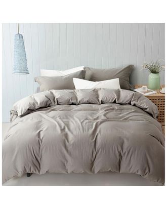 Modern Threads 3Pc Linen-Blend Duvet Set