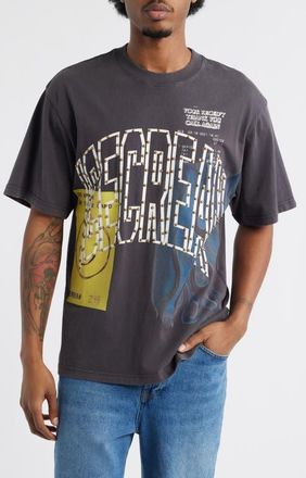 Icecream The Hill Oversize Studded Cotton Graphic T-Shirt in Black at Nordstrom, Size Xx-Large