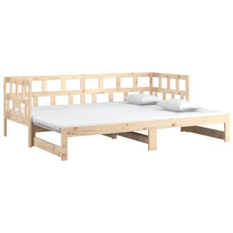 vidaXL Sof&aacute; Cama Extra&iacute;ble Madera Maciza De Pino 2x(80x200) Cm Vidaxl