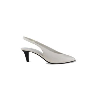 Loro Piana Schoenen, Dames, Wit, 38 1/2 EU, Leer, Rebecca Slingback