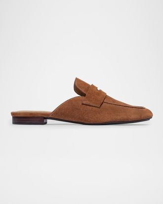 Bernardo Balda Suede Loafer Mules