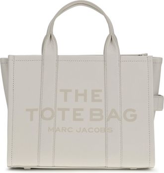 Marc Jacobs Womens Medium Tote Handbag Calf Leather White Handbags Hand Bags