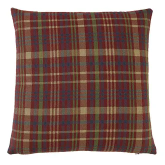 Ballard Designs Hamish Plaid Pillow Cover - Burgundy - 20 x 20 - Ballard Designs