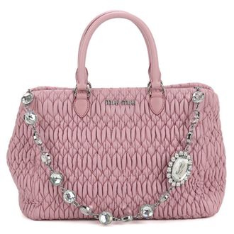 Miu Miu Pink Leather Tote Bag (Pre-Owned)