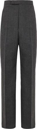 Thom Browne Broeken, Heren, Grijs, XL, Wol, Grijze Wollen Maatwerk Broek