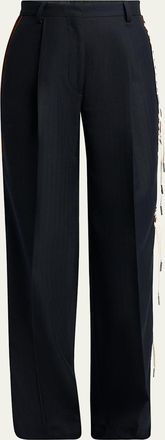 Dries Van Noten Embellished Tuxedo Pants