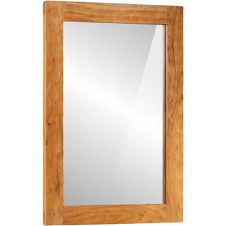 vidaXL Espejo De Ba&ntilde;o Madera Maciza De Acacia Y Vidrio 50x70x2,5 Cm Vidaxl