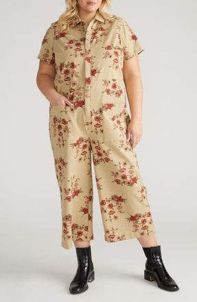Universal Standard Kate Twill Jumpsuit in Wild Flower Bouquet Print at Nordstrom, Size 2Xl
