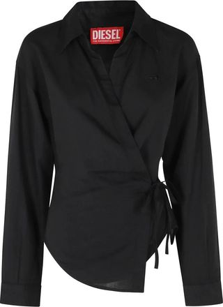 Diesel Dames, Blouses & Shirts, Zwart, Maat: XS Linnen