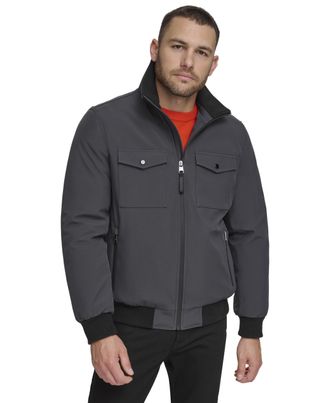 Calvin Klein Mens Everyday Essential Water Resistant Stretch Jacket Down Outerwear, steel, M