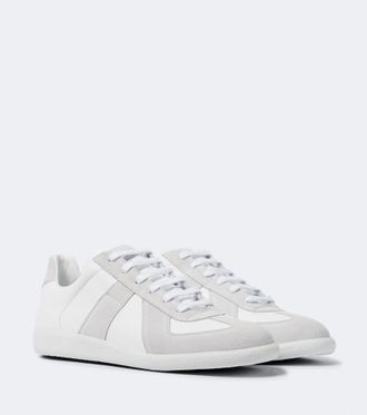 Maison Margiela Replica leather and suede sneakers