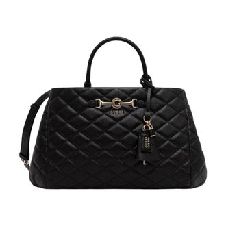 Guess Frances Girlfriend Satchel - Dames - Tassen - Zwart - Maat: ONE Size Zijde