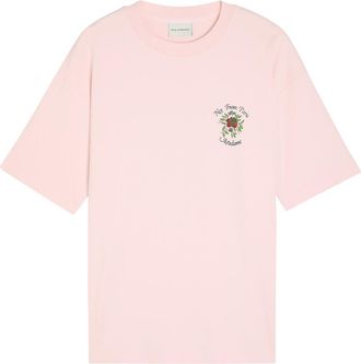 Dr&ocirc;le de Monsieur DR&Ocirc;LE DE Monsieur Le T-shirt Slogan Printed Cotton T-shirt - Pink - XL