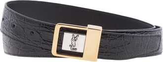 Saint Laurent Boucle LA 66 Leather Belt, Size 90