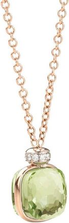 POMELLATO Nudo Prasiolite Quartz Pendant Necklace in Rose Gold/Prasiolite at Nordstrom, Size 18