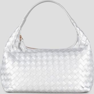 Alexander Smith Chloe Small in silver woven laminated leather