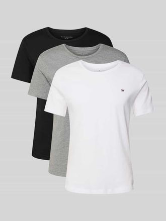 Tommy Hilfiger Regular Fit T-Shirt Set im 3er-Pack in Hellgrau, Gr&ouml;&szlig;e XL