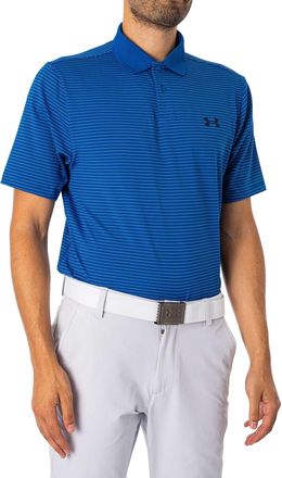 Under Armour Mens Matchplay Stripe Polo Medium Blue