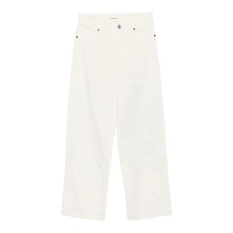 P.A.R.O.S.H. P.a.r.o.s.h. - Cuoricini Wide-Leg Boerenkatoen Broek - Dames - Jeans - Wit - Maat: S Katoen