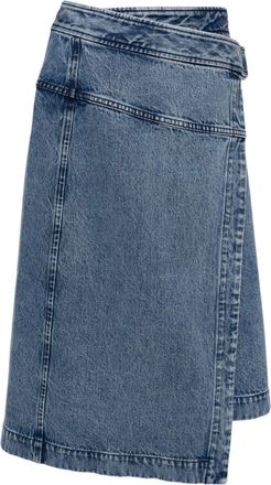 3.1 Phillip Lim wrap-front denim skirt - women - Cotton - 00 - Blue